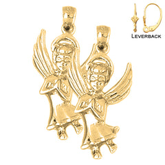 14K or 18K Gold Angel Earrings