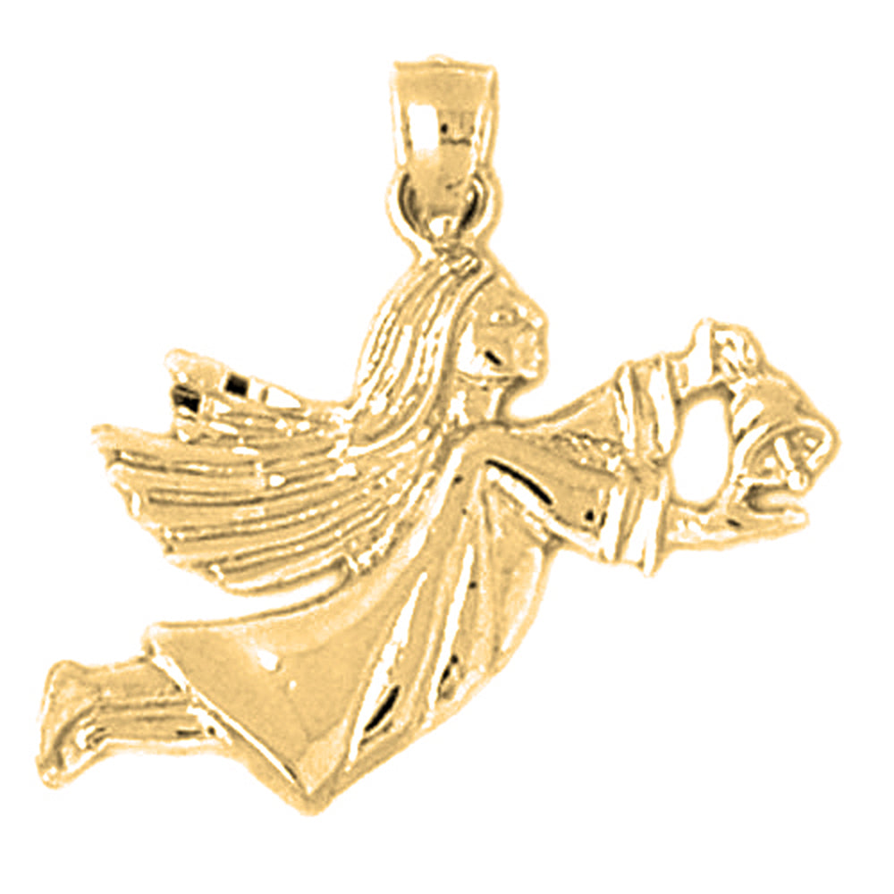 14K or 18K Gold Angel Pendant