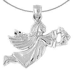 14K or 18K Gold Angel Pendant