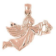 14K or 18K Gold Angel Pendant