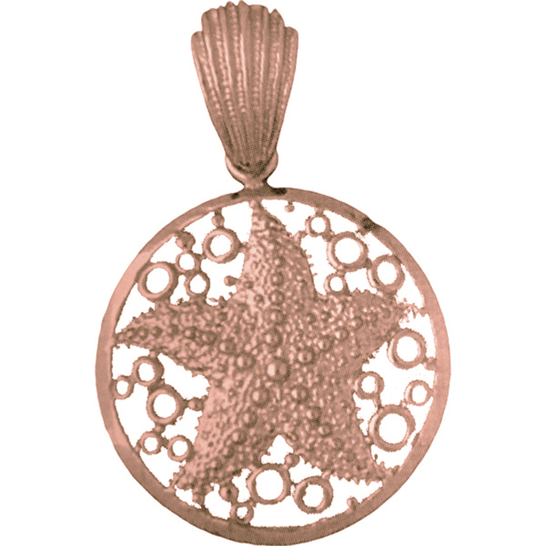 10K, 14K or 18K Gold Starfish Pendant