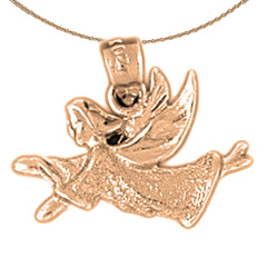 14K or 18K Gold Angel Pendant