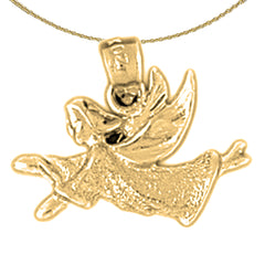 14K or 18K Gold Angel Pendant