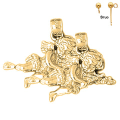 14K or 18K Gold Angel Earrings