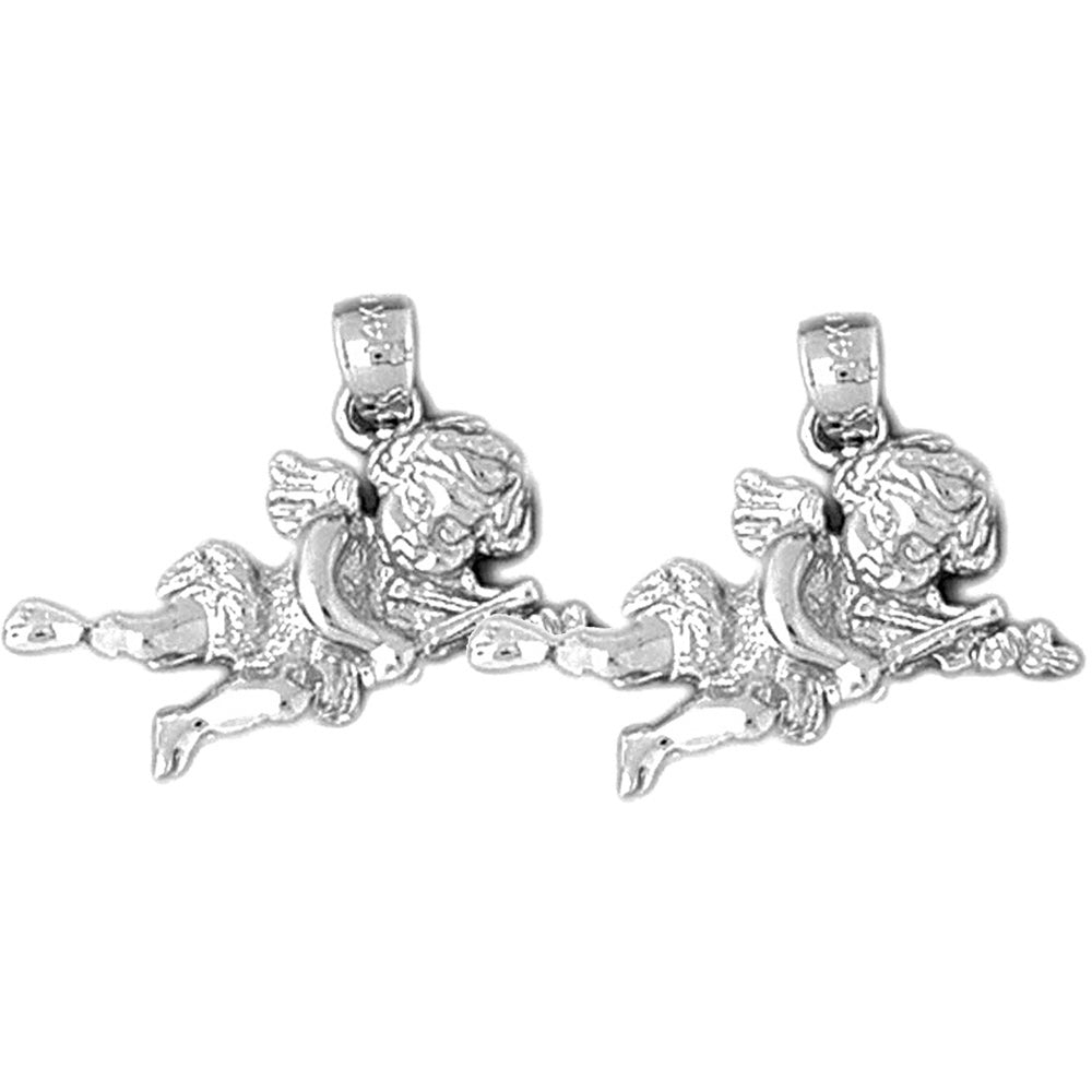 Sterling Silver 18mm Angel Earrings