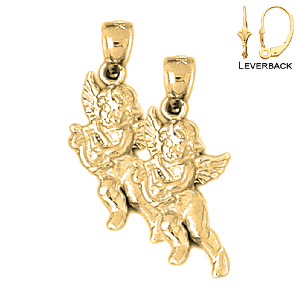 14K or 18K Gold Angel Earrings