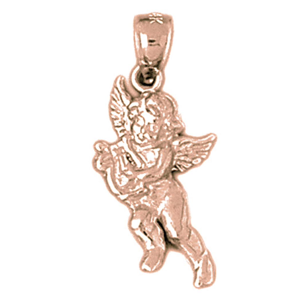 14K or 18K Gold Angel Pendant