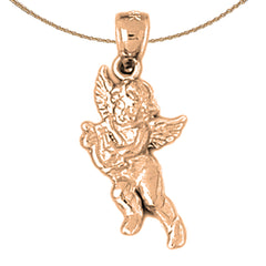 14K or 18K Gold Angel Pendant