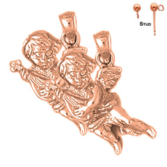 14K or 18K Gold Angel Earrings