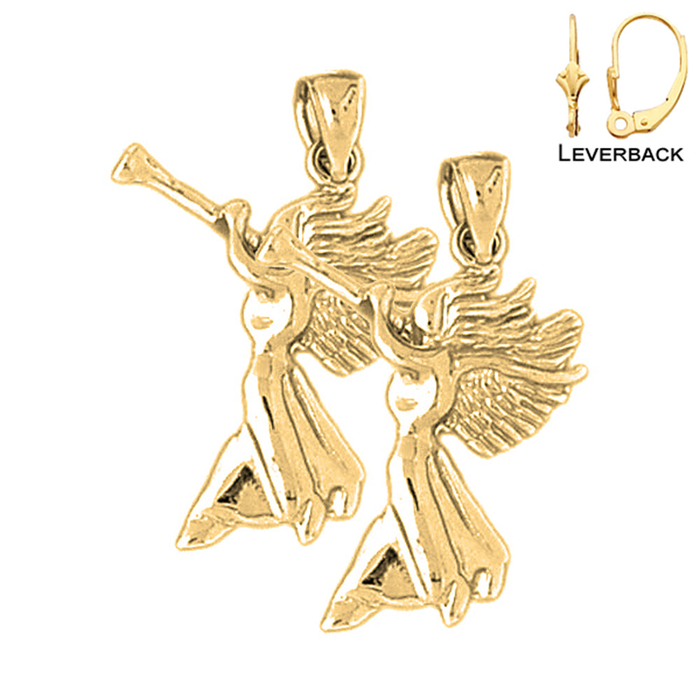 14K or 18K Gold Angel Earrings