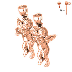 14K or 18K Gold Angel Earrings