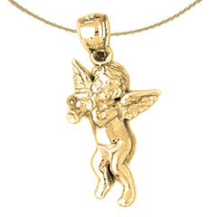 14K or 18K Gold Angel Pendant