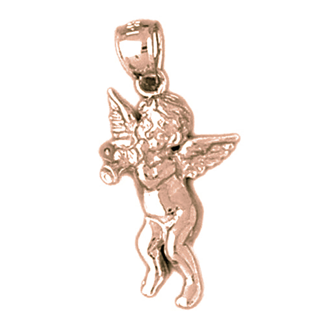 14K or 18K Gold Angel Pendant