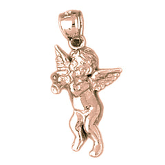 14K or 18K Gold Angel Pendant