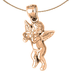 14K or 18K Gold Angel Pendant