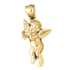 14K or 18K Gold Angel Pendant