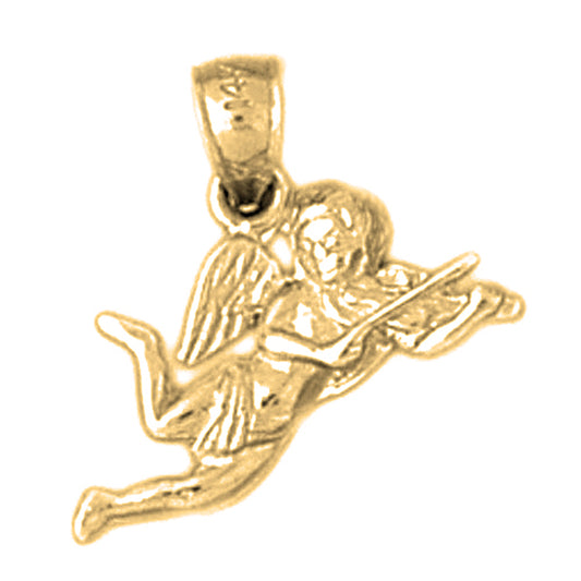 14K or 18K Gold Angel Pendant