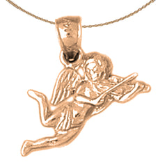 14K or 18K Gold Angel Pendant