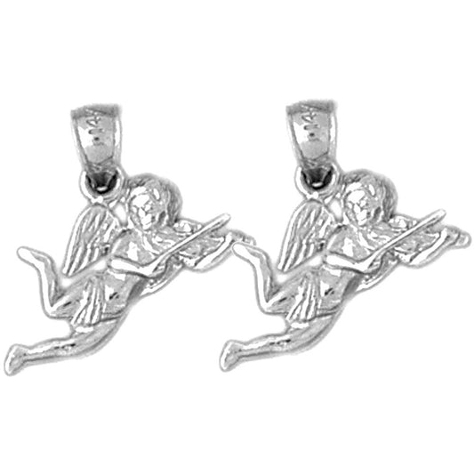 Sterling Silver 18mm Angel Earrings