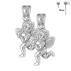 14K or 18K Gold Angel 3D Earrings