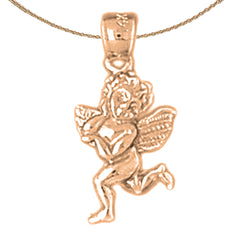 14K or 18K Gold Angel 3D Pendant