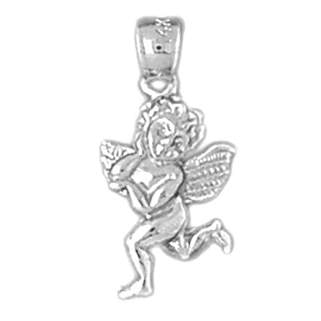 14K or 18K Gold Angel 3D Pendant