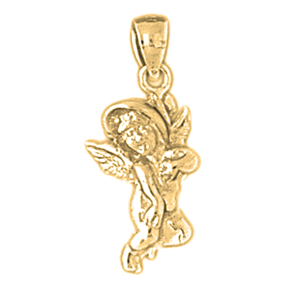 14K or 18K Gold Angel Pendant