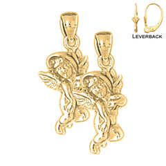 14K or 18K Gold Angel Earrings