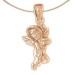 14K or 18K Gold Angel Pendant