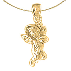 14K or 18K Gold Angel Pendant