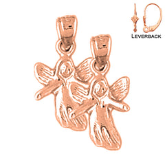 14K or 18K Gold Angel Earrings