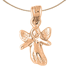 14K or 18K Gold Angel Pendant