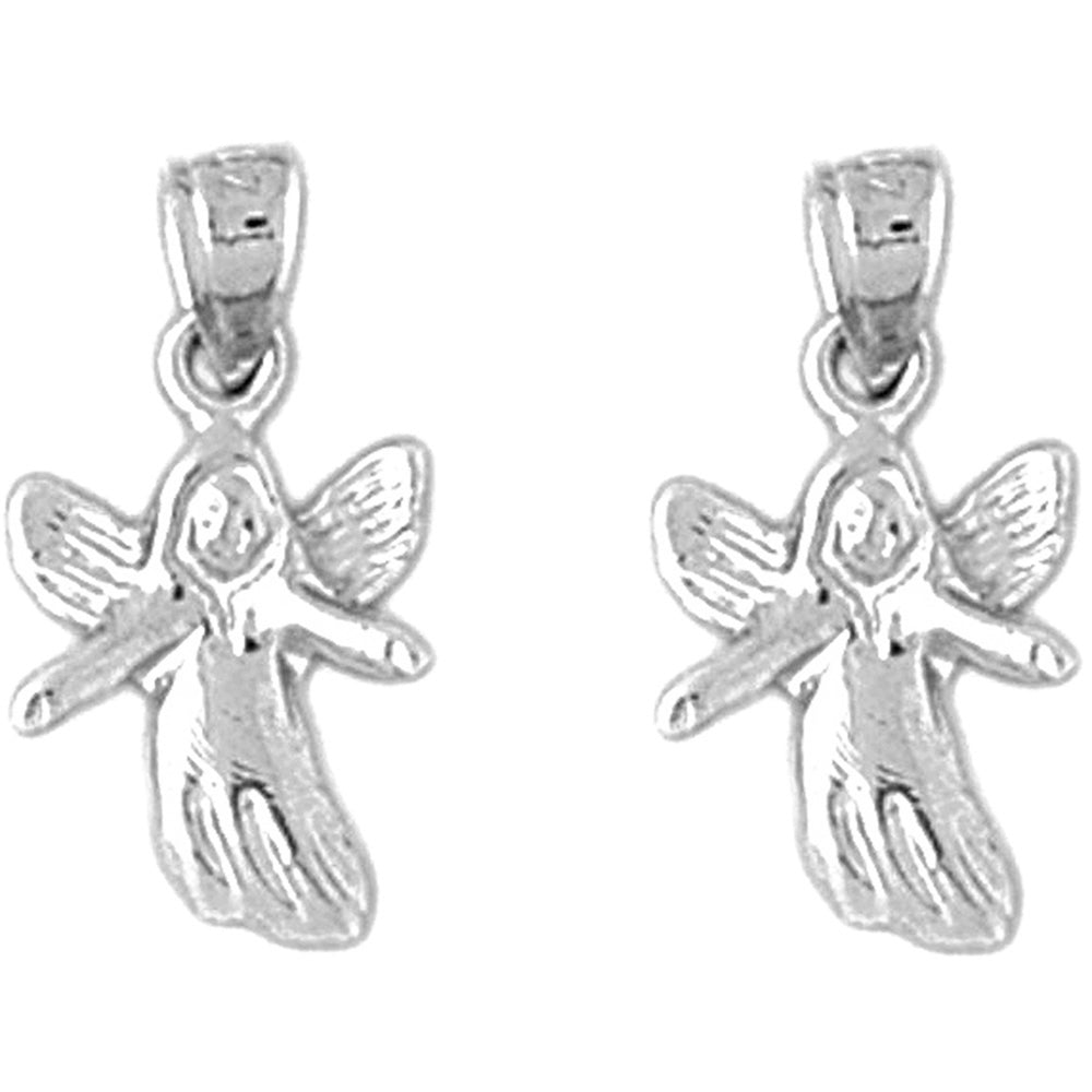 Sterling Silver 18mm Angel Earrings