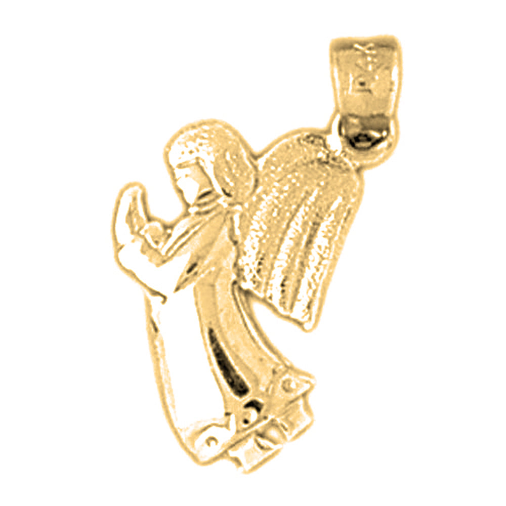 14K or 18K Gold Angel Pendant