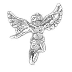 14K or 18K Gold Angel 3-D, Lapel Pin Pendant