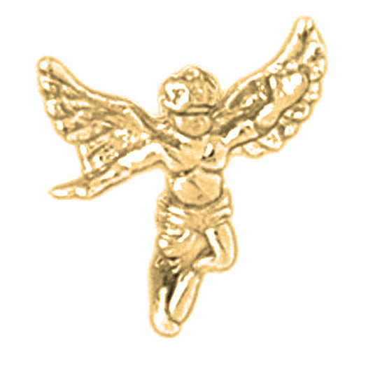 14K or 18K Gold Angel 3-D, Lapel Pin Pendant