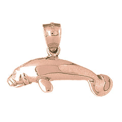 10K, 14K or 18K Gold Manatee Pendant