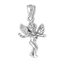 14K or 18K Gold Angel 3D Pendant