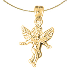 14K or 18K Gold Angel Pendant