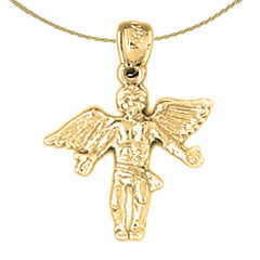 14K or 18K Gold Angel 3D Pendant