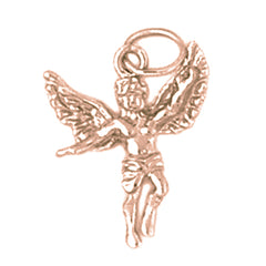 14K or 18K Gold Angel 3D Pendant