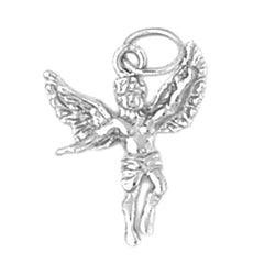 14K or 18K Gold Angel 3D Pendant