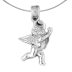 14K or 18K Gold Angel 3D Pendant