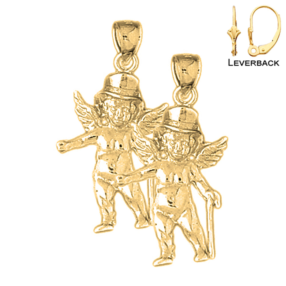 14K or 18K Gold Angel Earrings