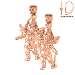 14K or 18K Gold Angel Earrings