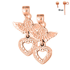 14K or 18K Gold Angel Earrings