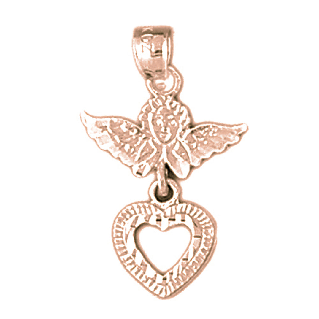 14K or 18K Gold Angel Pendant