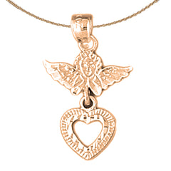 14K or 18K Gold Angel Pendant