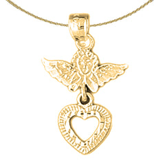 14K or 18K Gold Angel Pendant