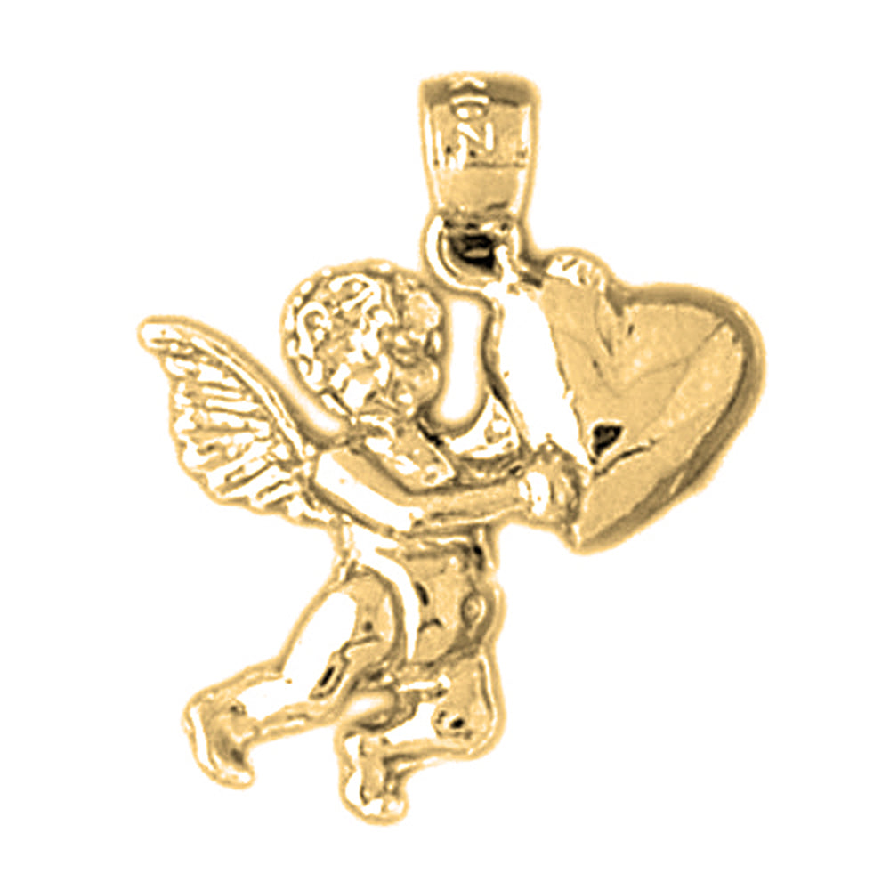 14K or 18K Gold Angel Pendant